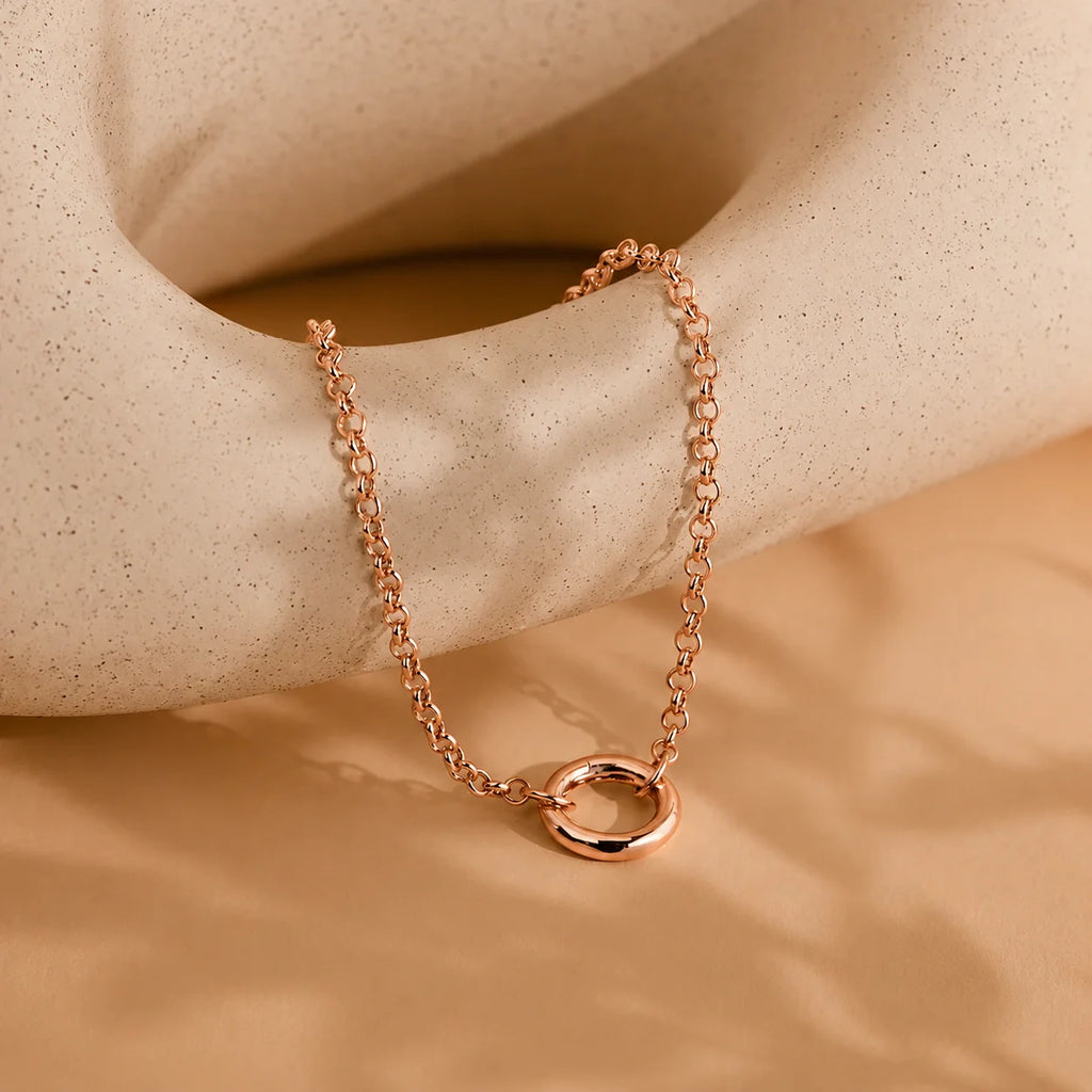 Circle Link Charm Bracelet