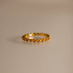 Lace Eternity Birthstone Ring Silver 18K Gold Plated