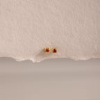 Dainty Birthstone Flatback Studs Silver 18K Gold Plated