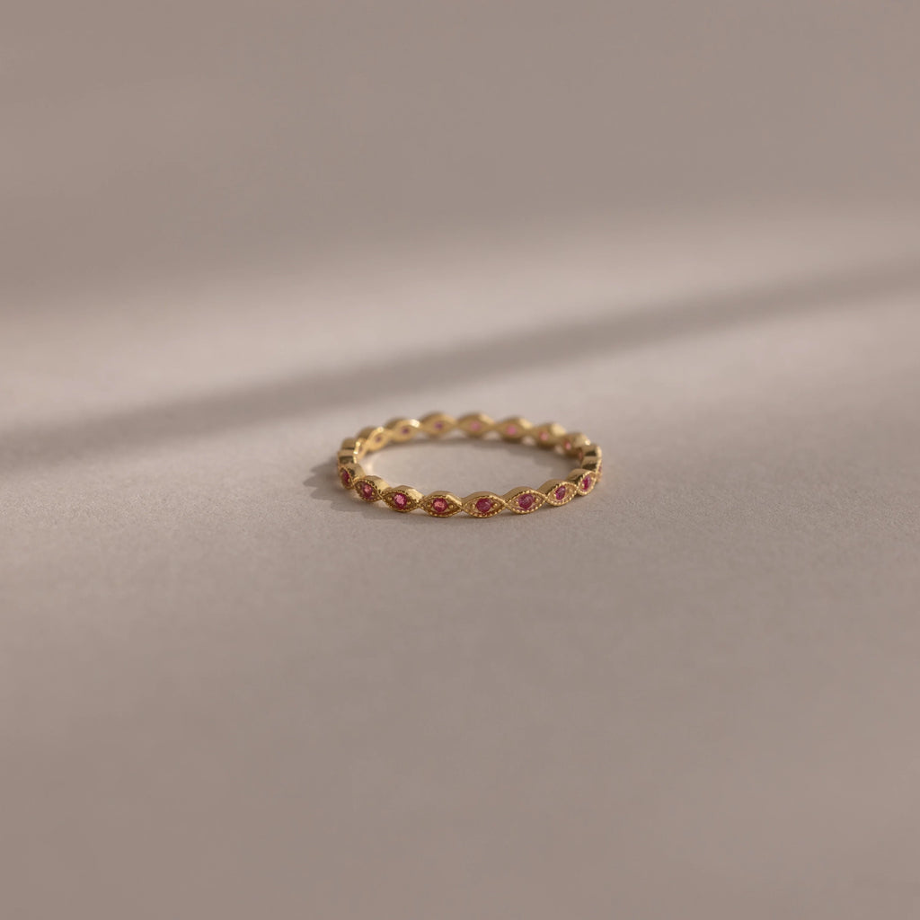 Dainty Marquise Birthstone Ring Silver 18K Gold Plated