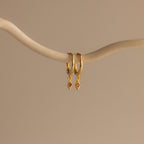 Ericka Birthstone Huggies Silver 18K Gold Plated