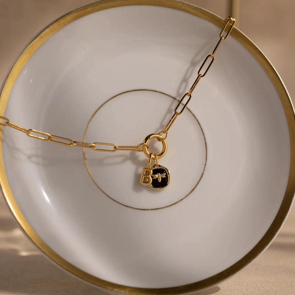 Honeybee Onyx Charm