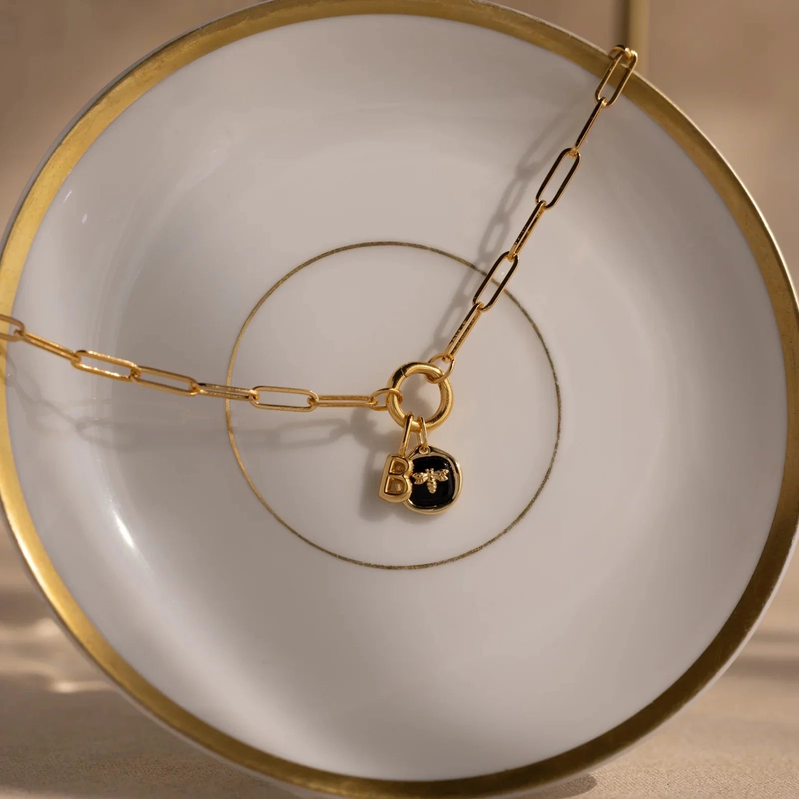 Honeybee Onyx Charm