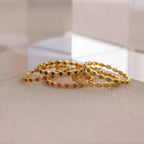 Dainty Marquise Birthstone Ring Silver 18K Gold Plated
