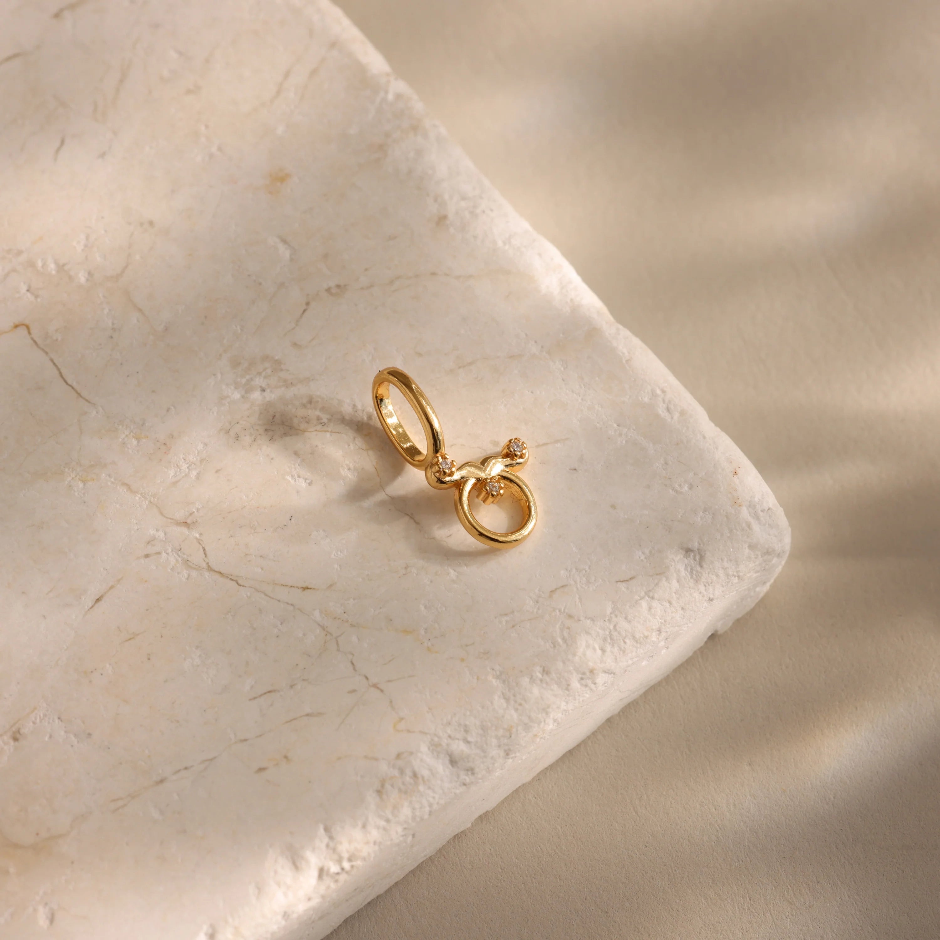 Zodiac Charm Silver 18K Gold Plated