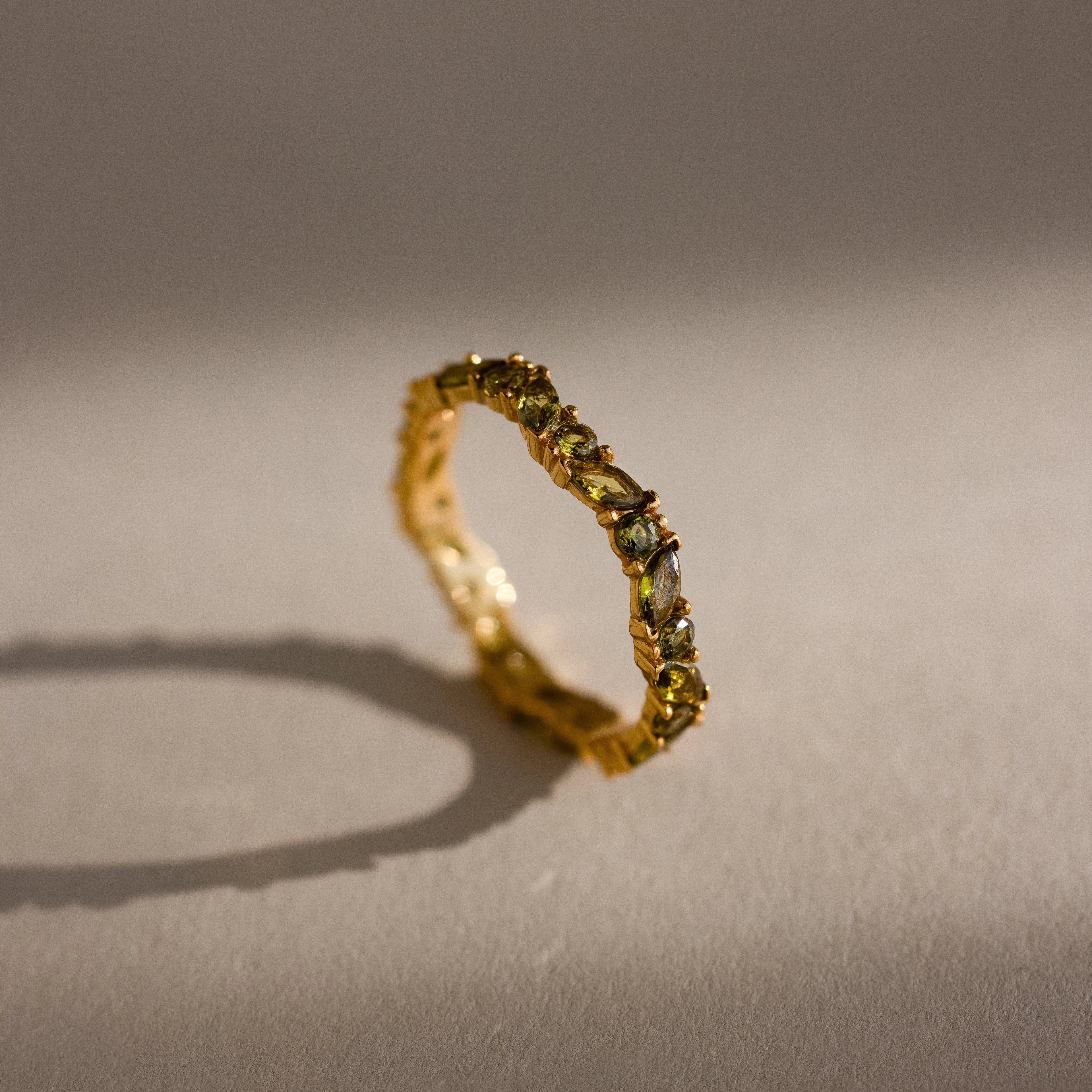 Staggered Marquise Birthstone Ring  Silver 18K Gold Plated