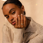 Art Deco Ring Set Silver 18K Gold Plated