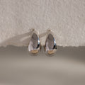 Bold Teardrop Earrings Silver 18K Gold Plated
