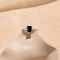 Black Onyx Emerald Ring