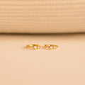 Pearl Diamond Huggies Silver 18K Gold Plated