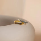 Thin Fingerprint Signet Ring Silver 18K Gold Plated