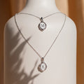 Initial Pendant Necklace Silver 18K Gold Plated