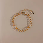 Orbit Chain Bracelet Silver 18K Gold Plated