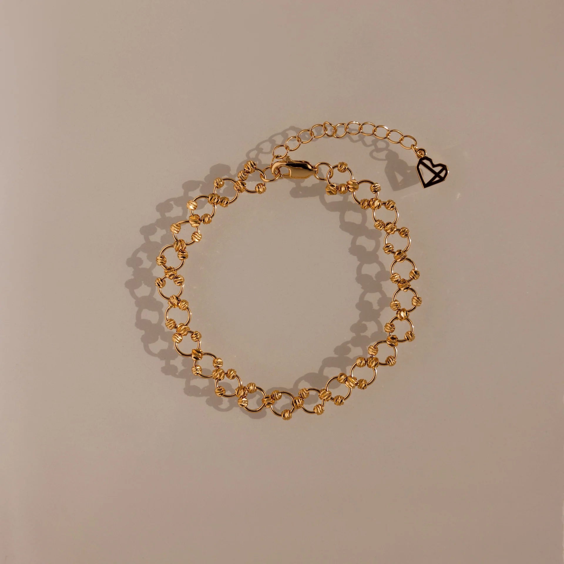 Orbit Chain Bracelet Silver 18K Gold Plated