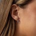 Dainty Diamond Leaf Hoops