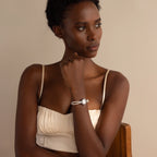 Beaded Pearl Timepiece Silver 18K Gold Plated