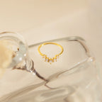Diamonds Marina Chevron Ring Silver 18K Gold Plated