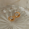 Lucy Hinged Huggies Silver 18K Gold Plated