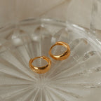 Lucy Hinged Huggies Silver 18K Gold Plated