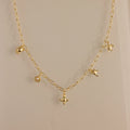 Seaside Charm Pearl Necklace Silver 18K Gold Plated