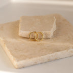 Small Bold Hoops  Silver 18K Gold Plated