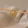 Ivy Birthstone Hoops Silver 18K Gold Plated