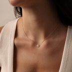 Teardrop Moonstone Necklace Silver 18K Gold Plated