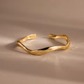 Circumference Cuff Bracelet Silver 18K Gold Plated