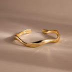 Circumference Cuff Bracelet Silver 18K Gold Plated