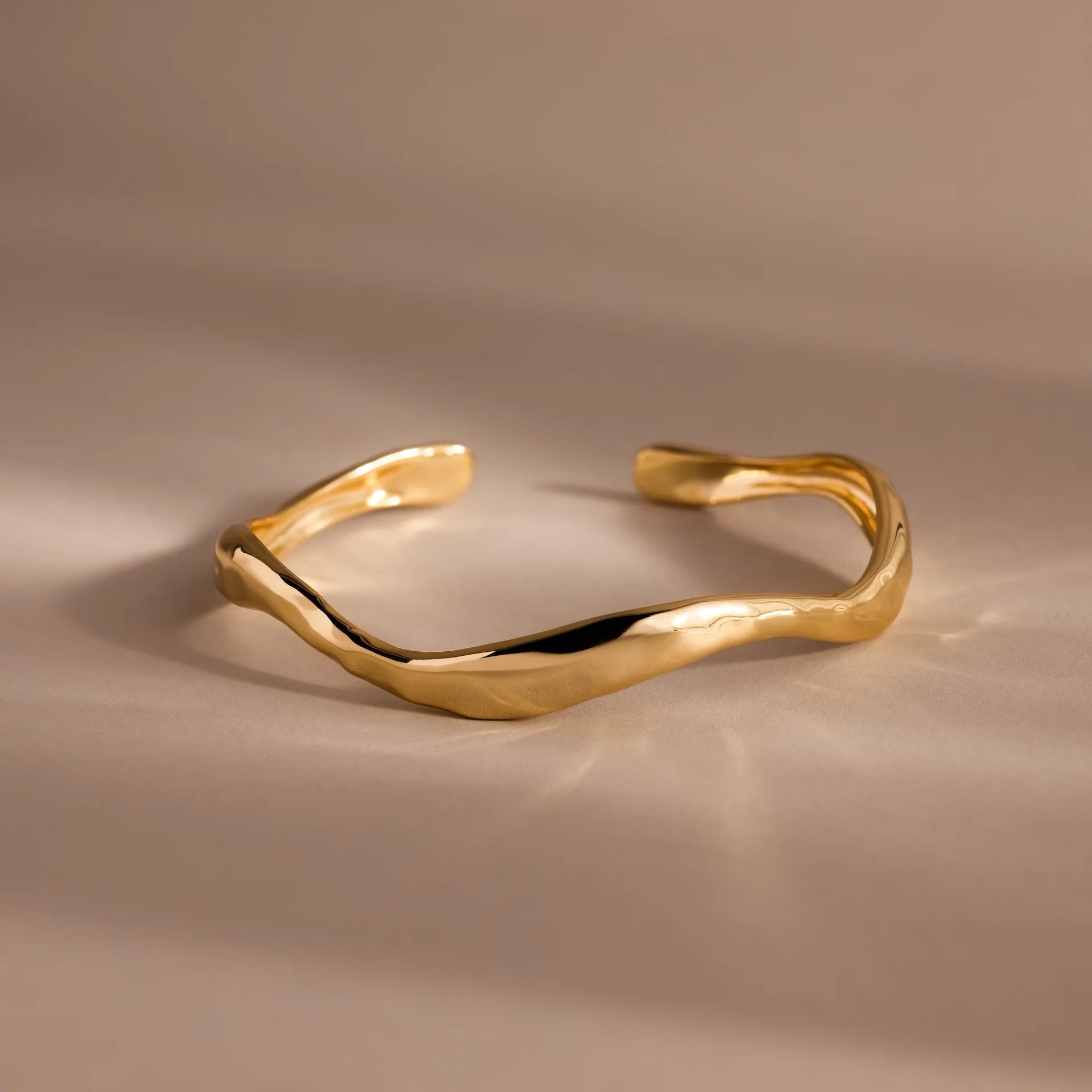 Circumference Cuff Bracelet Silver 18K Gold Plated