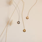 Bee Coin Necklace Silver 18K Gold Plated