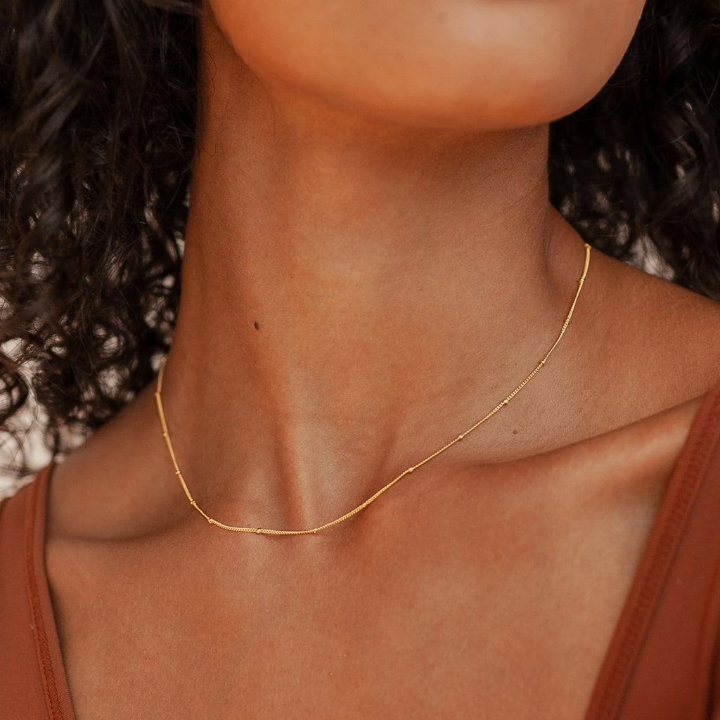Satellite Necklace Silver 18K Gold Plated