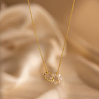 Twisted Pearl Necklace Silver 18K Gold Plated