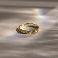 Diamond Wave Band Silver 18K Gold Plated