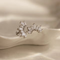 Marquise Cut Diamond Flatback Climbers Silver 18K Gold Plated
