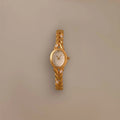 Chevron Diamond Link Timepiece Silver 18K Gold Plated