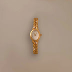 Chevron Diamond Link Timepiece Silver 18K Gold Plated