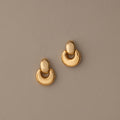 Eclipse Dome Studs Silver 18K Gold Plated