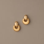 Eclipse Dome Studs Silver 18K Gold Plated