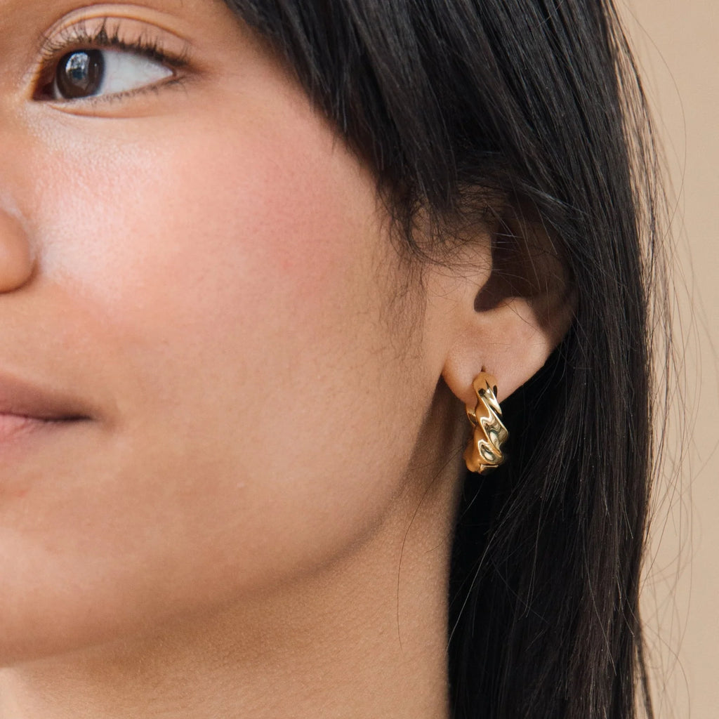 Diana Hoops Silver 18K Gold Plated