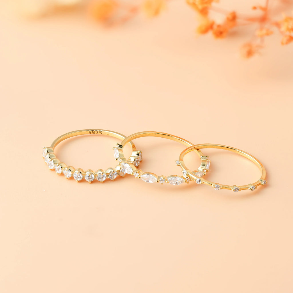 Diamond Stacking Ring Set