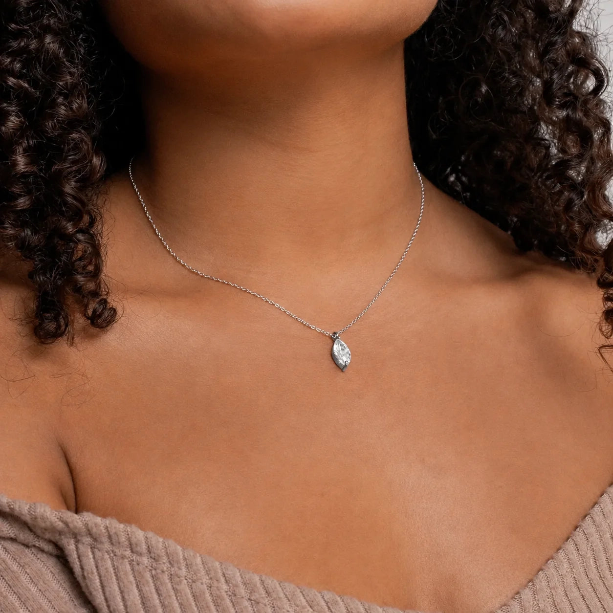 Elegant Romance: Athens Marquise Diamond Necklace