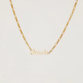 Mellow Name Necklace in Figaro Chain