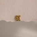 Peridot Cluster Flatback Studs Silver 18K Gold Plated