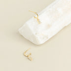 Lys Baguette Hoops Silver 18K Gold Plated