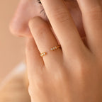 Serafina Diamond Ring Silver 18K Gold Plated