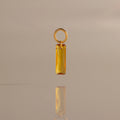 Baguette Cut Topaz Charm Silver 18K Gold Plated