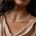 Freshwater Pearl Beaded Necklace Silver 18K Gold Plated