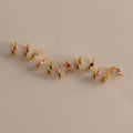 Floating Birthstone Huggies Silver 18K Gold Plated
