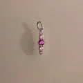 Ombre Lace Pink Tourmaline Charm Silver 18K Gold Plated